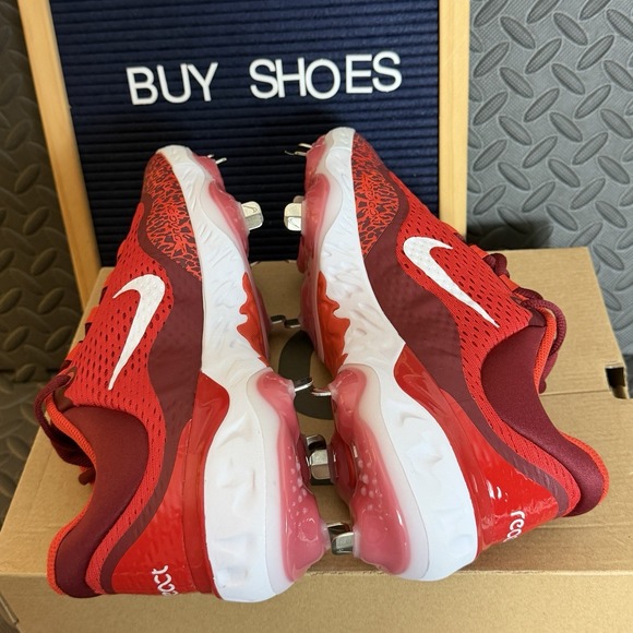 Nike Alpha Huarache Elite 4 Low Baseball Cleats DJ6521-616 Size 10.5 Uni Red main image 6